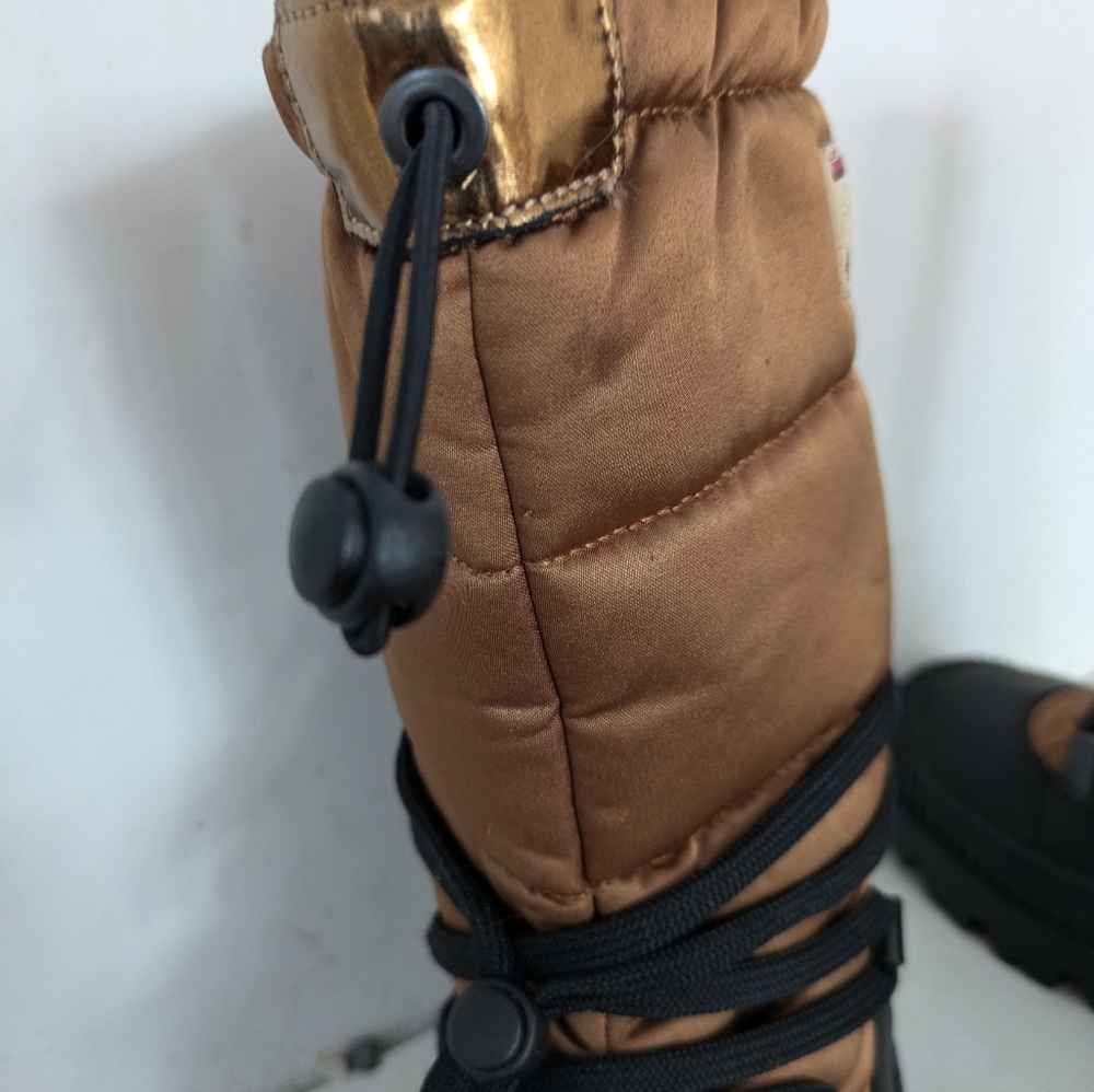 Scotch & Soda Rugged Chic Winter Snow Boots Bungee Lace  Quilted sz 38 - Picture 6 of 12